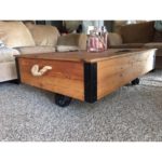 Chest style coffee table perfect for the lakehouse with ample storage hand crafted in southern Manitoba