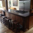Rustic island top hand crafted from reclaimed barnwood