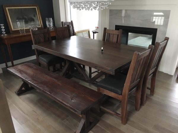 Farm House Dining Set hand crafted from reclaimed barnwood