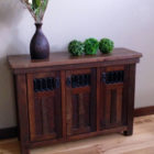 Rustic Modern farmhouse buffet hand crafted locally with lead glass accents