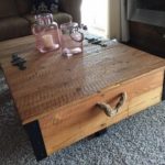 Chest style coffee table perfect for the lakehouse with ample storage hand crafted in southern Manitoba