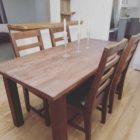 Rustic table hand crafted from reclaimed barnwood