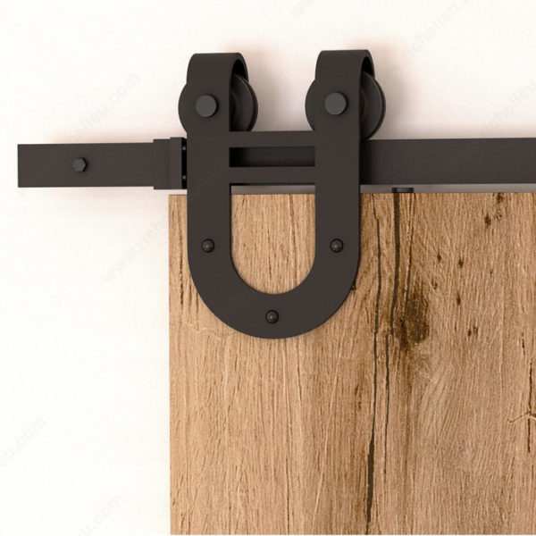 Prairie Barnwood The Cavalier Barn Door Set - Black - Product #- 24600790
