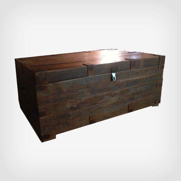 Rustic storage chest hand crafted using reclaimed locally sourced barnwood