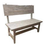 rustic solid bench hand crafted in local manitoba