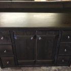 Rustic Modern vanity hand crafted with reclaimed barnwood locally sourced in Ontario