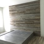 Reclaimed Grey Weathered Wood Accent Wall